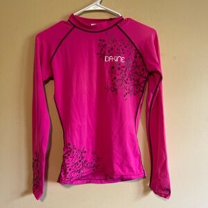 Pink Dakine Y2K long sleeve vintage floral rash guard size medium women’s surf